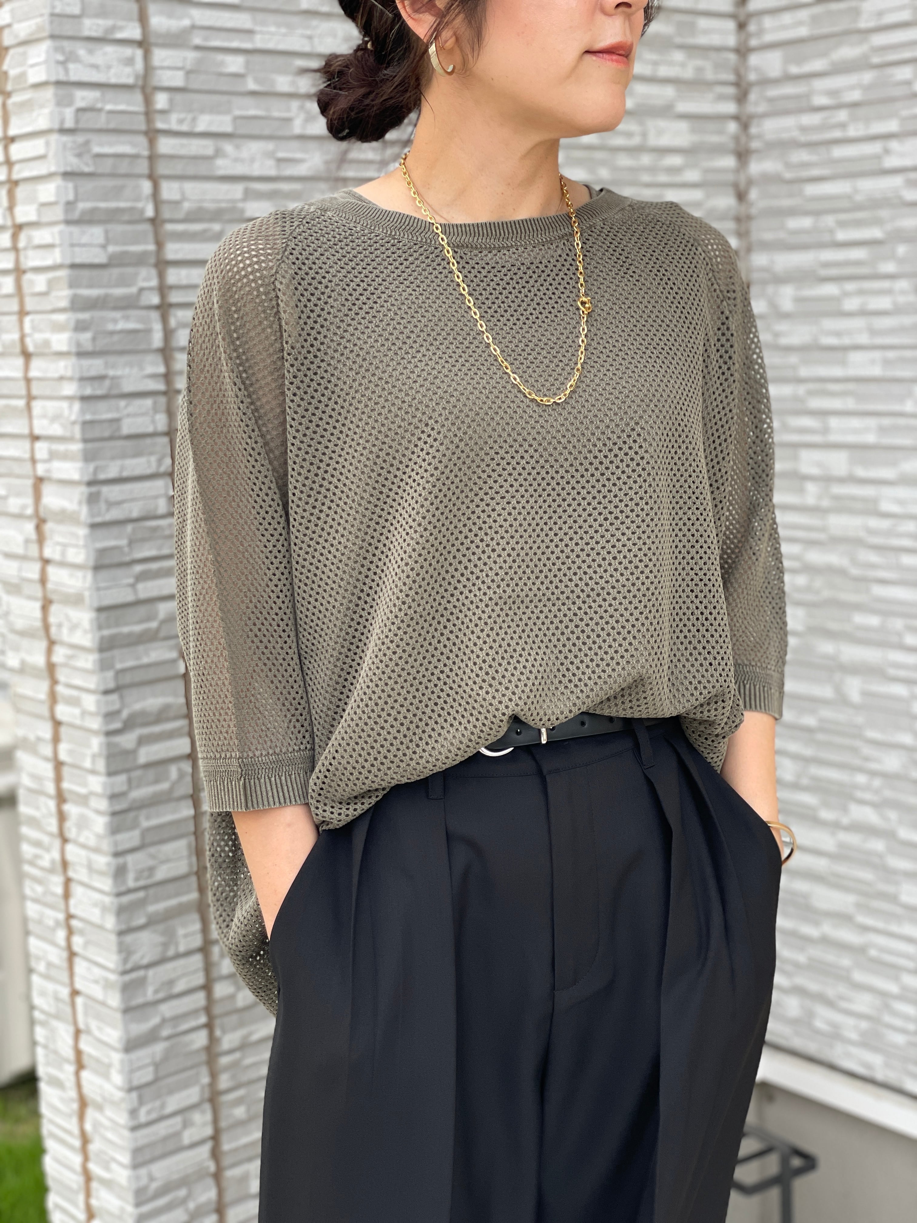 【奇跡の再販決定！！】大人の抜け感トップス！タンクトップ付きメッシュトップスが再登場♡
